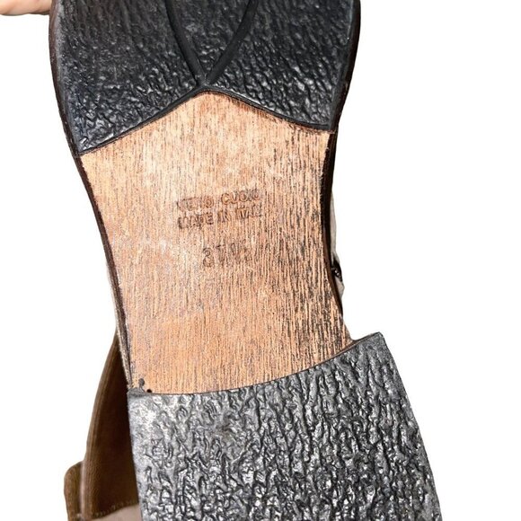 Barneys Co-Op Suede Over The Knee Boots Womens Size 7.5 Ankle Strap Zipper Taupe - Picture 5 of 12